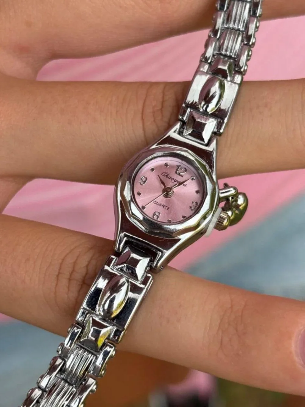 Cute Preppy Silver Heart Dial Watch Preppy Y2K OS